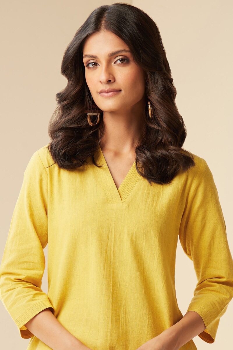 Roza Seher Yellow Kurta - Image 2