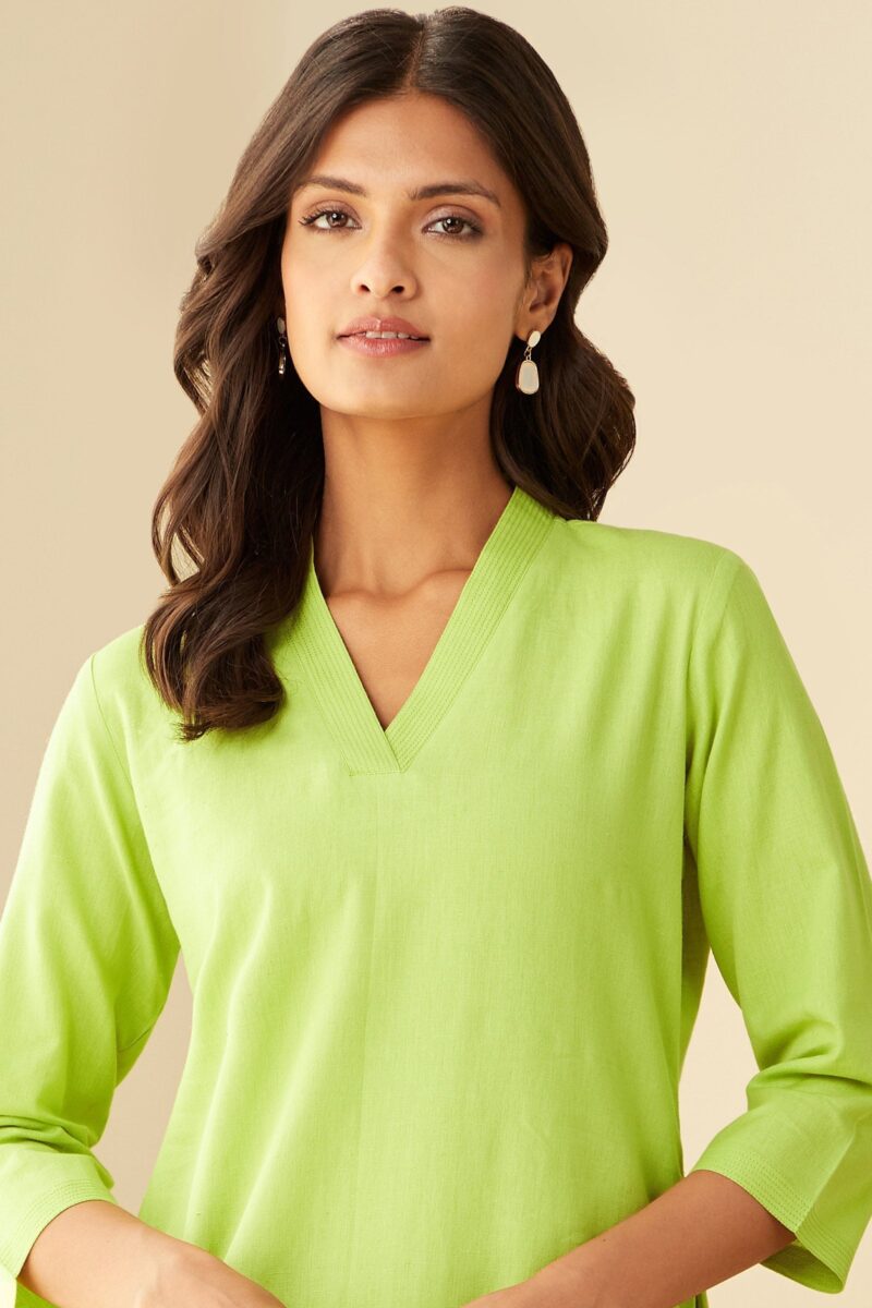 Roza Seher Lime Green Kurta - Image 2