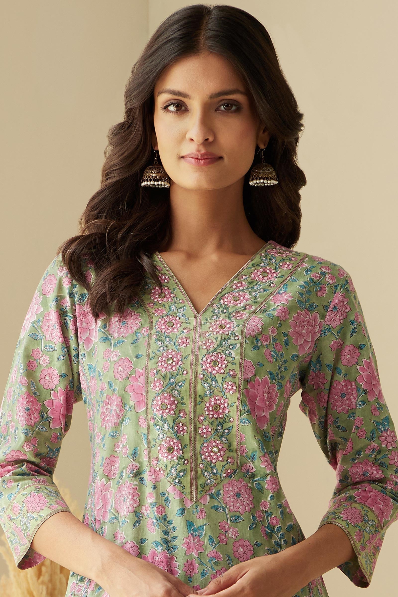 Rosheen Dahlia Sanganeri Kurta - Image 2