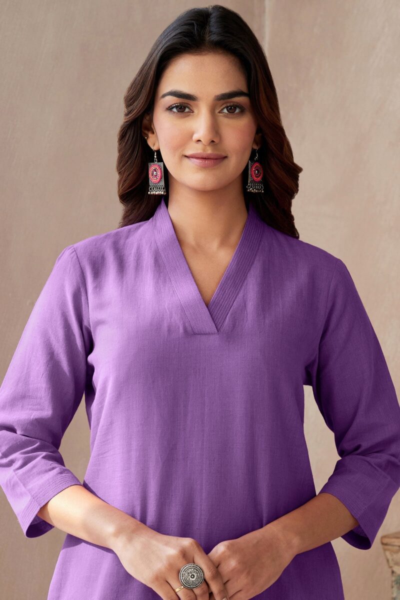 Roza Seher Violet Kurta - Image 2