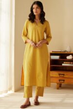 Roza Seher Mustard Kurta