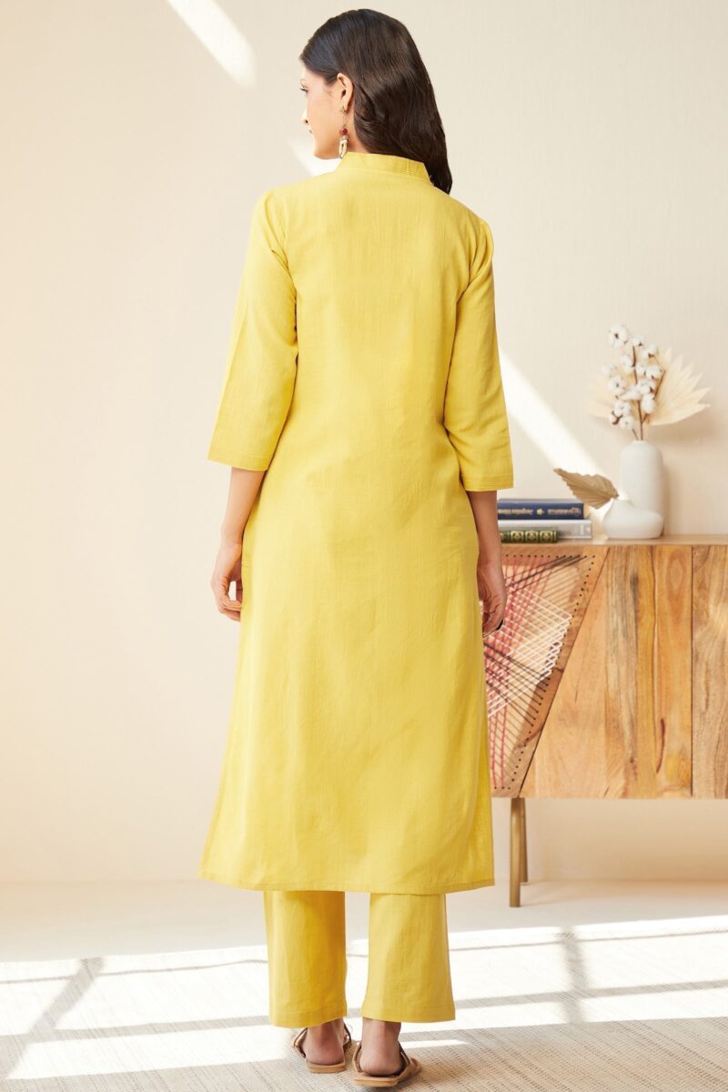 Roza Seher Yellow Kurta - Image 5