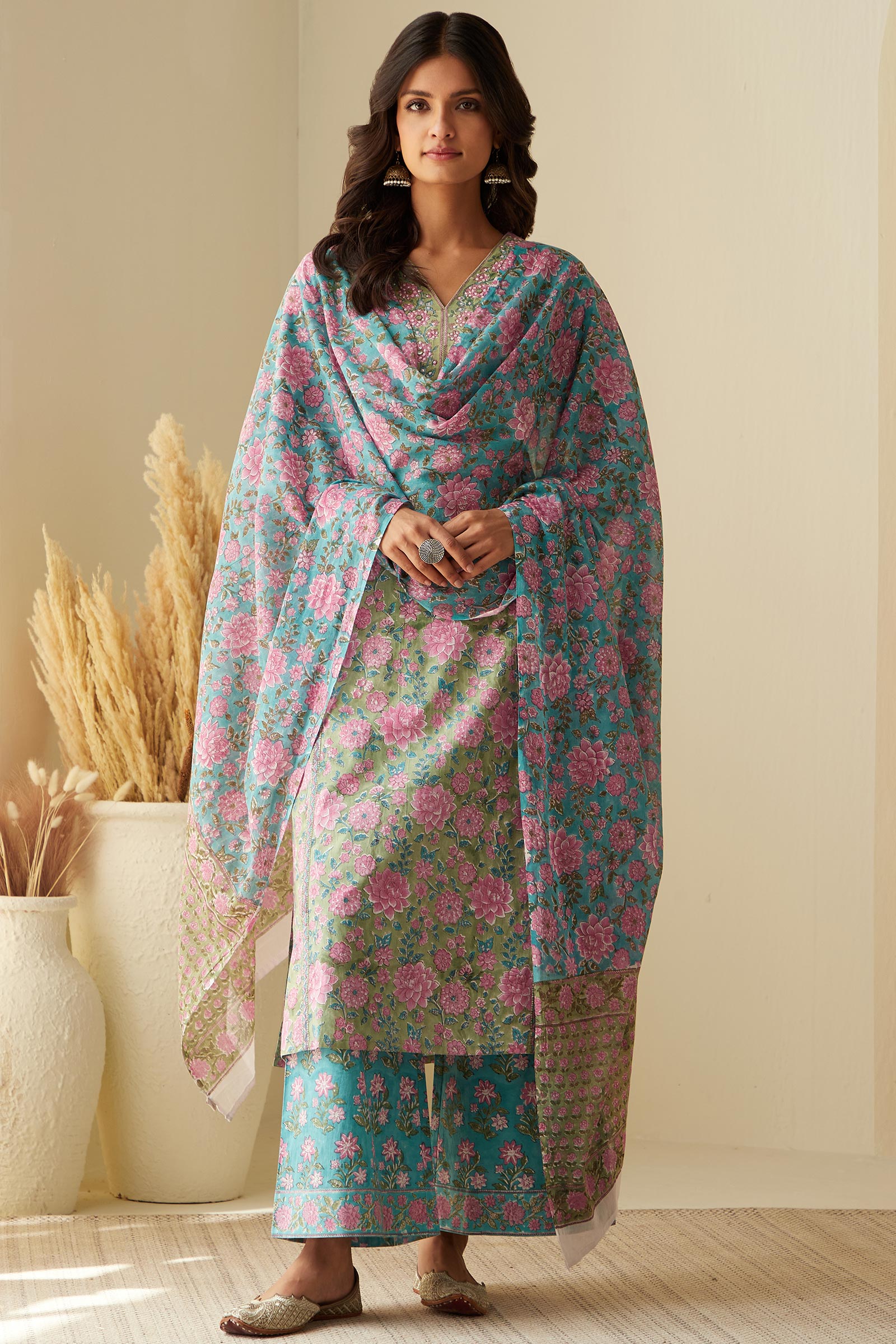 Rosheen Dahlia Sanganeri Kurta - Image 7