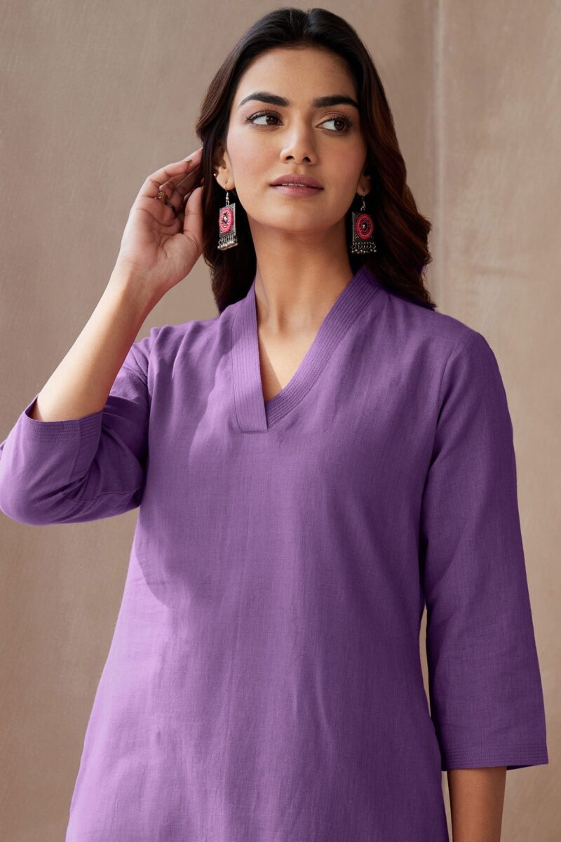 Roza Seher Violet Kurta - Image 6