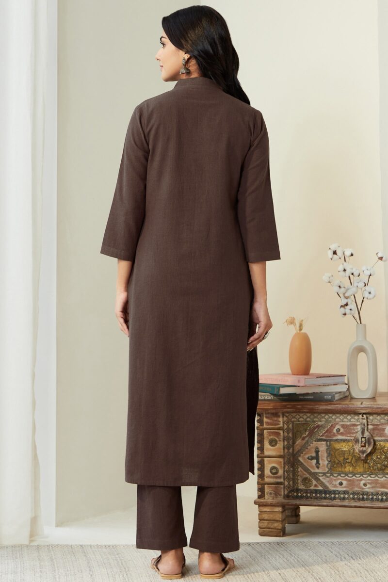 Roza Seher Brown Kurta - Image 6