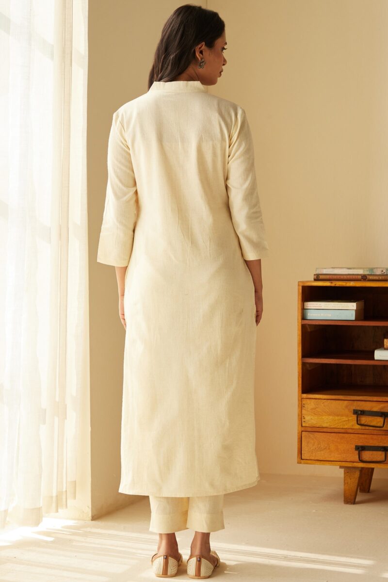 Roza Seher Cream Kurta - Image 6