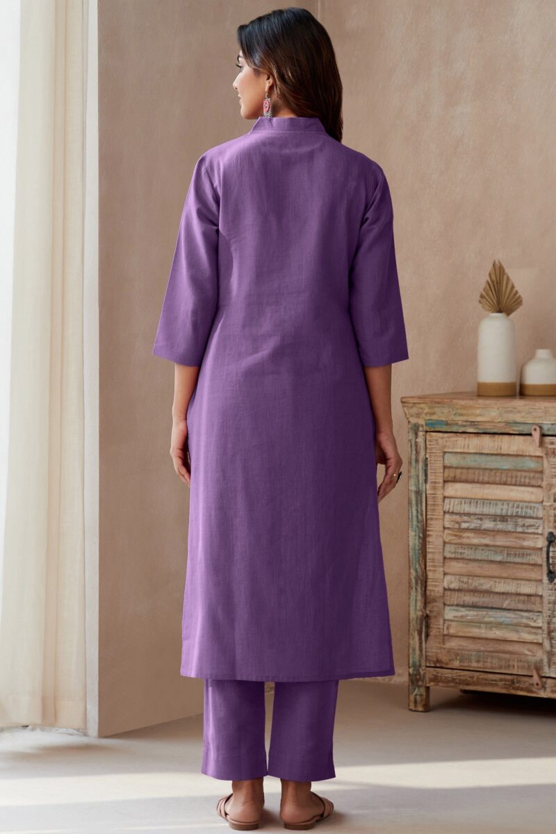 Roza Seher Violet Kurta - Image 7