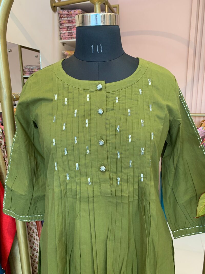 "Heena" Cotton Kurta with Pants (2pc) - Image 5