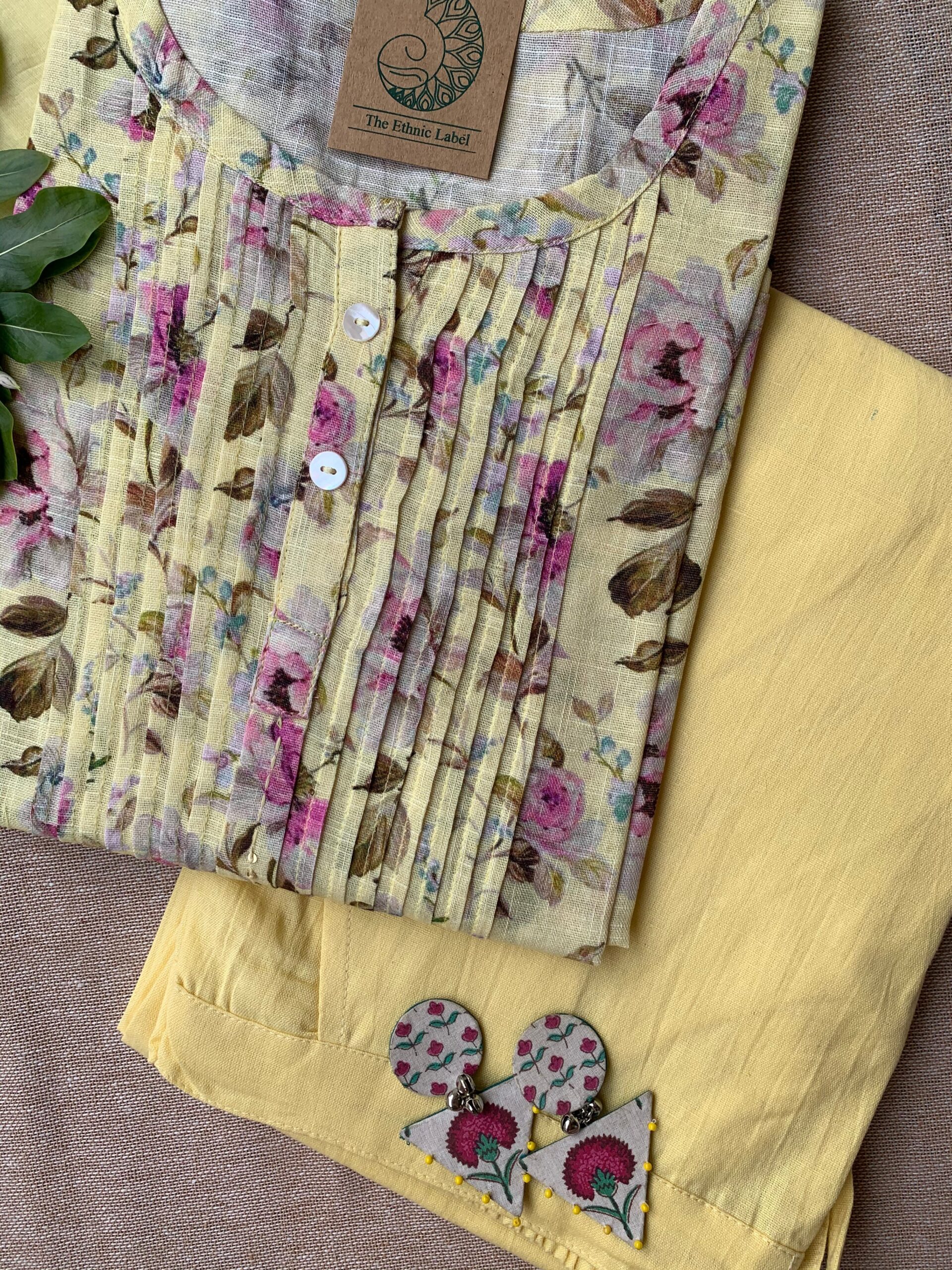 "Karishma" Hand Block Printed Cotton Kurta Set(3pc) - Image 4