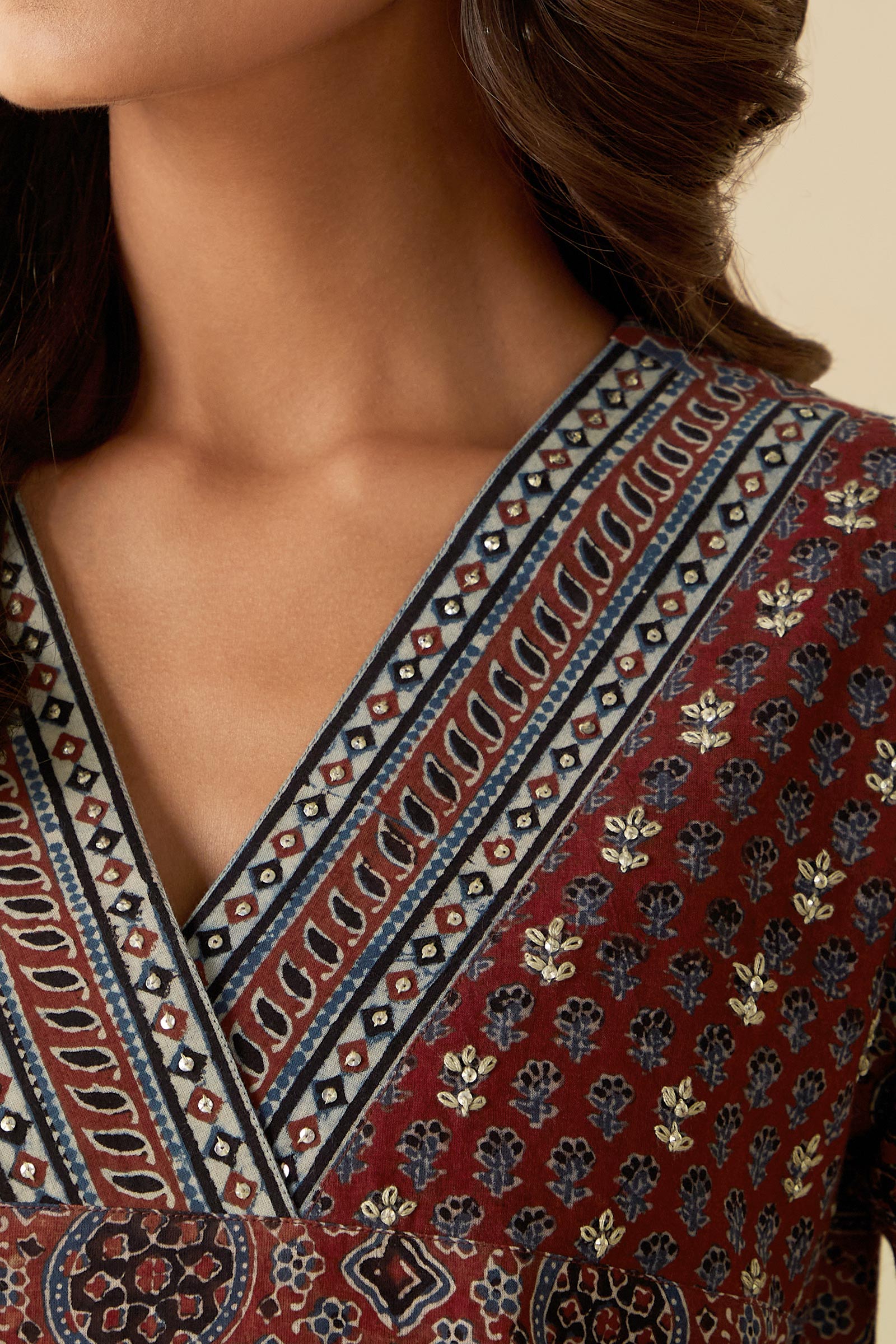 Sehra Sareen Ajrak Kurta - Image 3